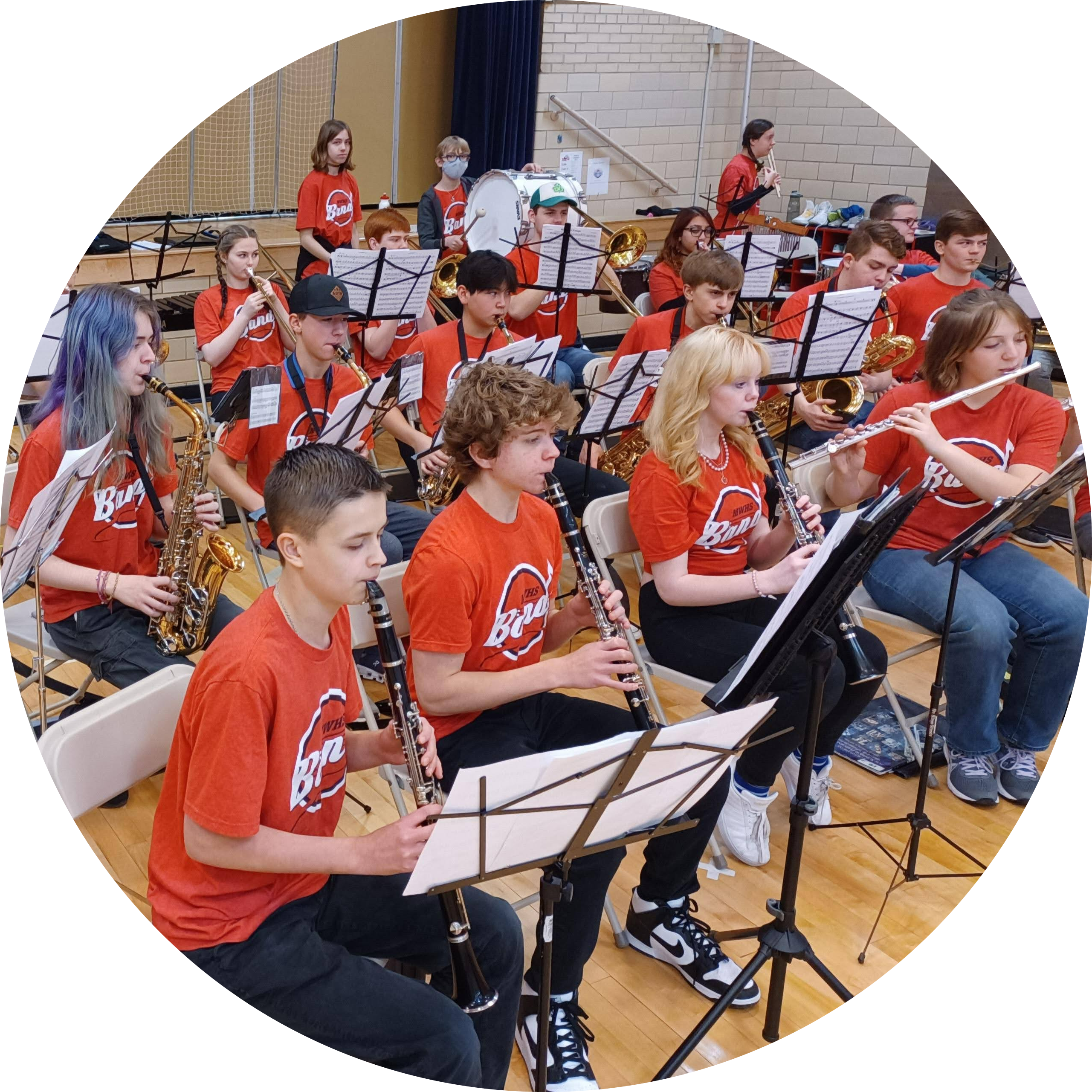 band students performing concert