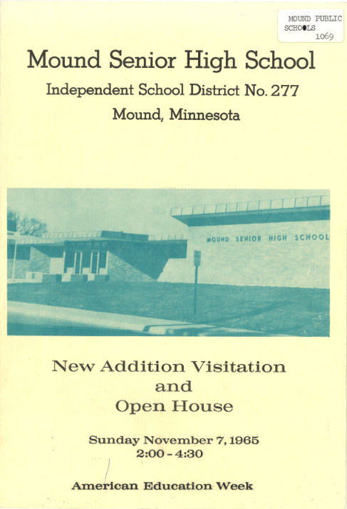 Mound Senior High New Addition Brochure 1965