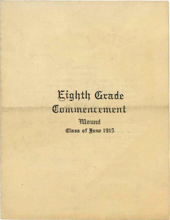 Commencement Program 1915