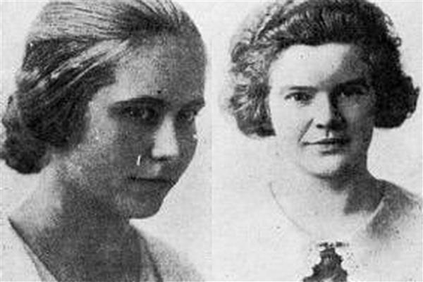 Frieda Weber and Lulu Siefarth Class of 1918