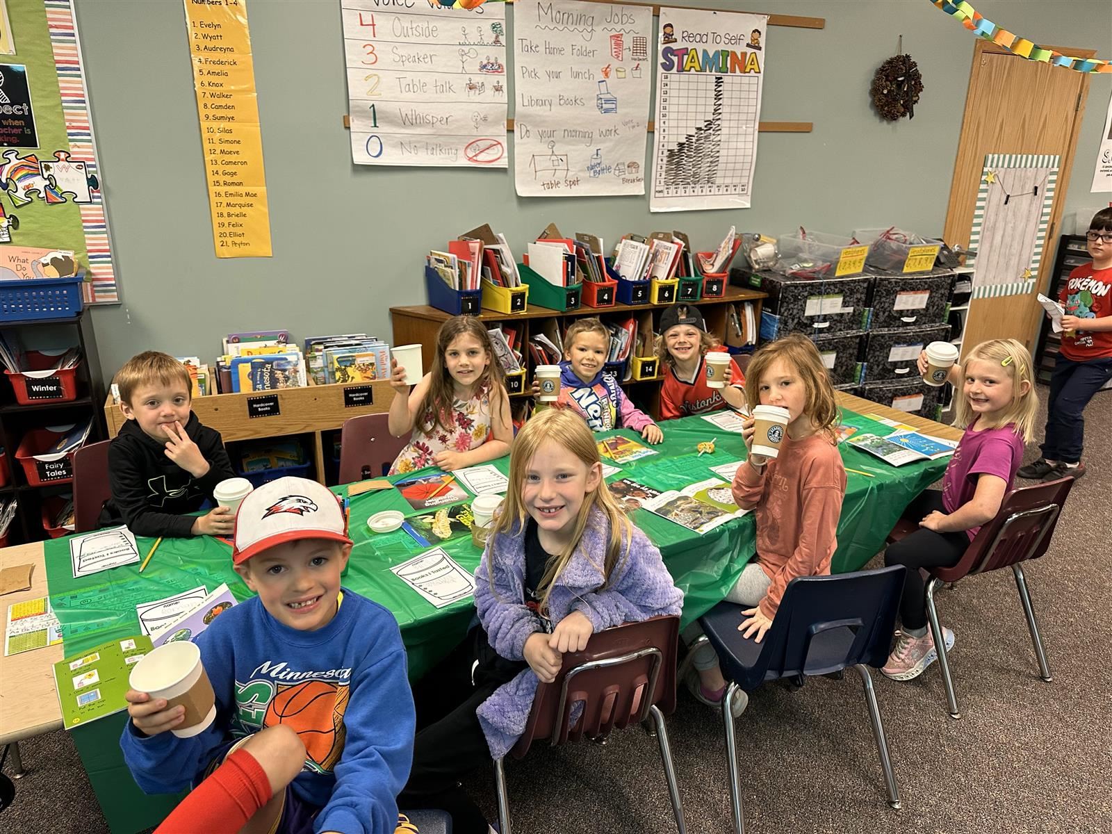  Hilltop First Graders Celebrate Reading at 'Starbooks Cafe'