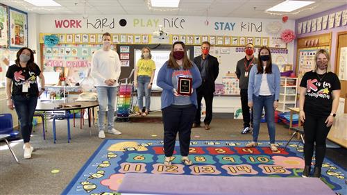 Beth Hausladen and Shirley Hills kindergarten team