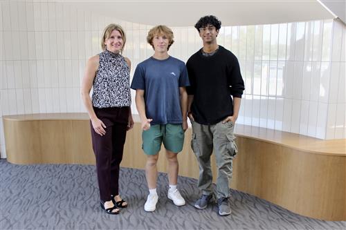  Principal Herfel with National Merit Semifinalists