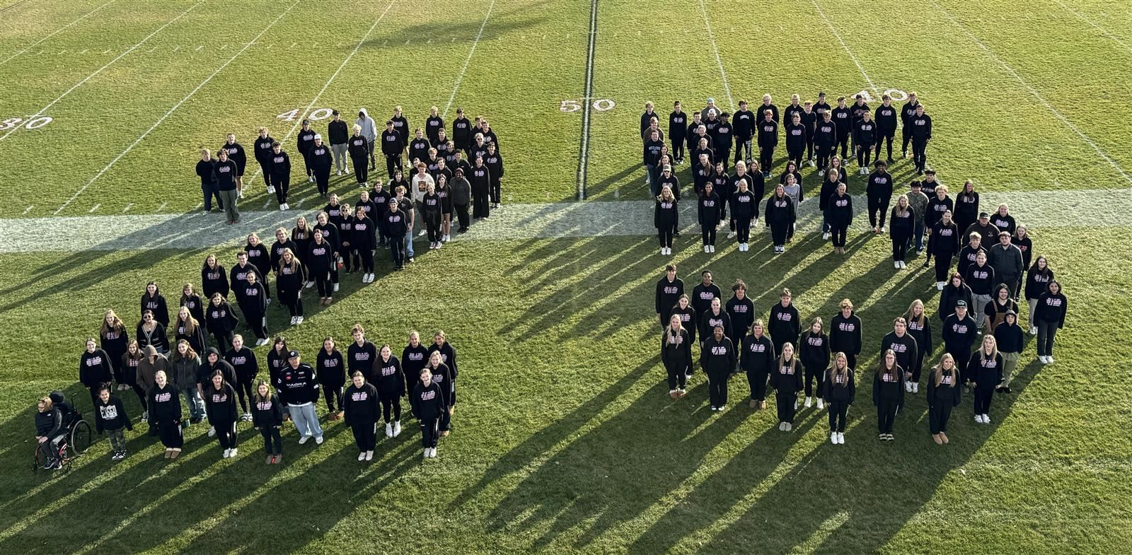  Class of 2025 photo on football field