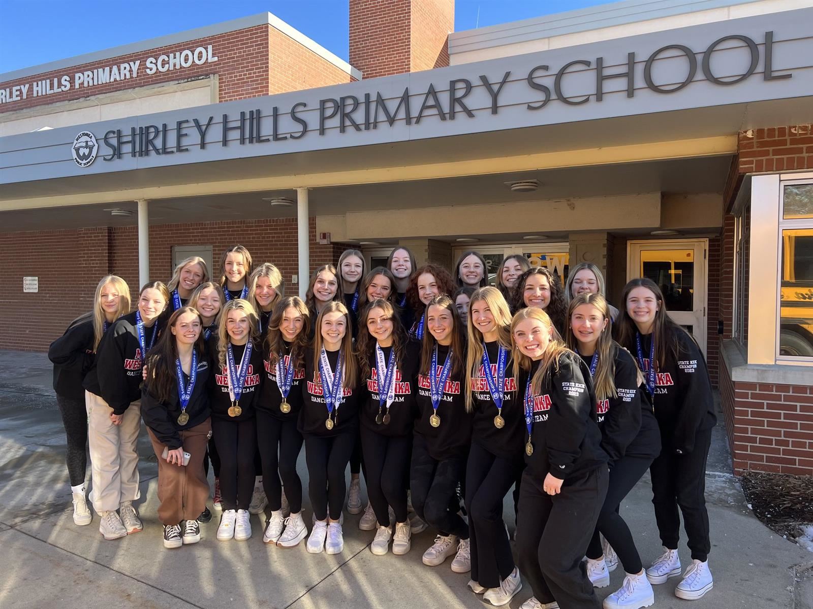  MWHS winter sports state champions visit Shirley Hills