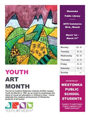 Youth Art Month at Westonka Library 