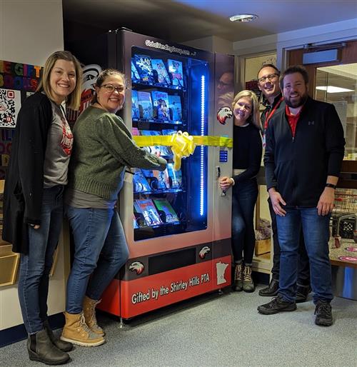 Shirley Hills PTA Provides Book Vending Machine