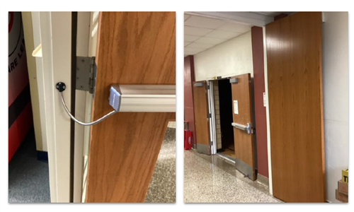 secured doors at Shirley Hills