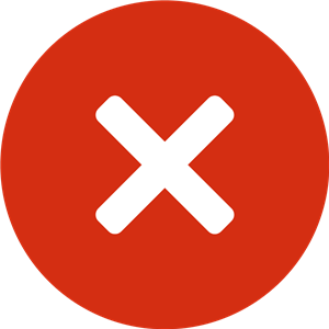 x icon on red background